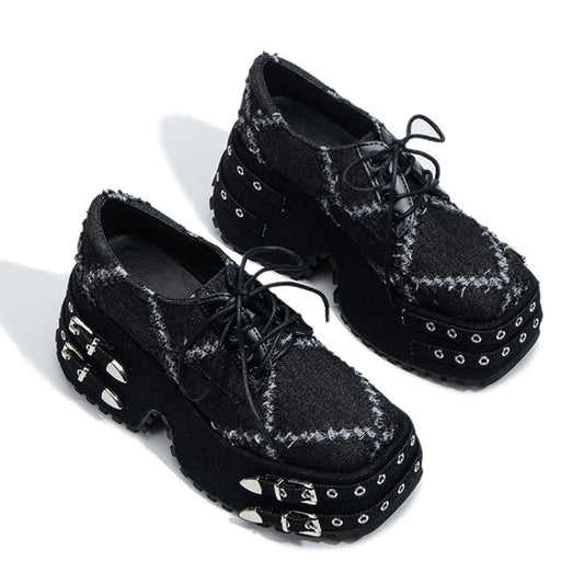 Lolita punk denim platform shoes LS0831