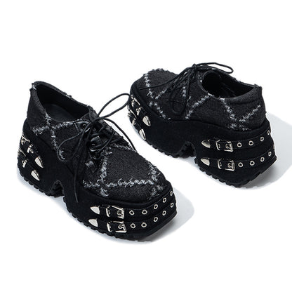 Lolita punk denim platform shoes LS0831