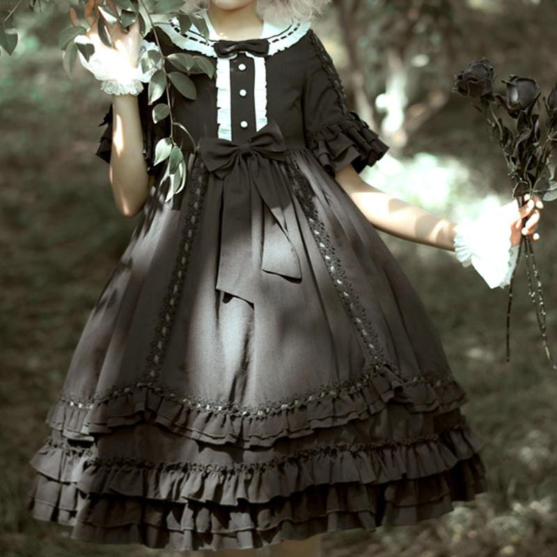 Lolita Dark Gothic OP Dress LS0875