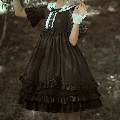 Lolita Dark Gothic OP Dress LS0875