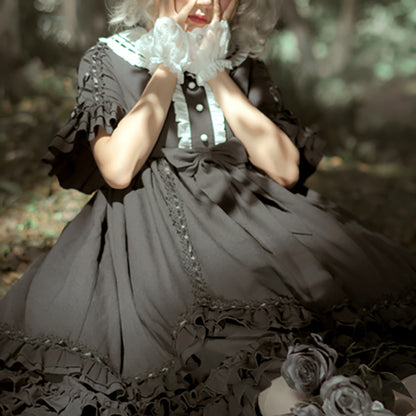 Lolita Dark Gothic OP Dress LS0875