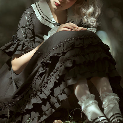 Lolita Dark Gothic OP Dress LS0875