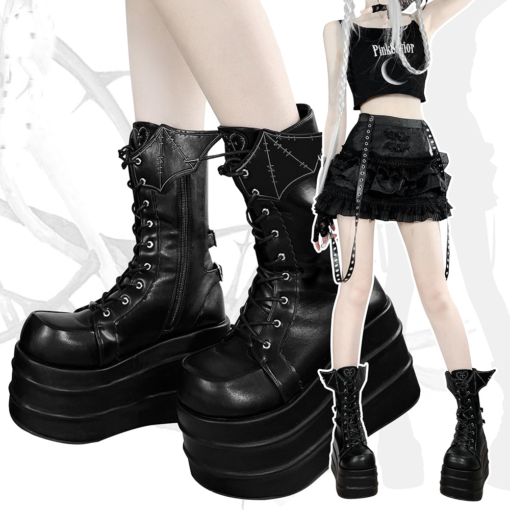 Lolita Devil Punk Y2K Boots LS0847