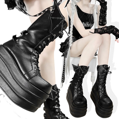 Lolita Devil Punk Y2K Boots LS0847