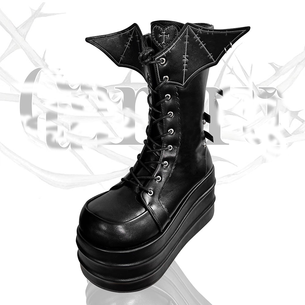 Lolita Devil Punk Y2K Boots LS0847