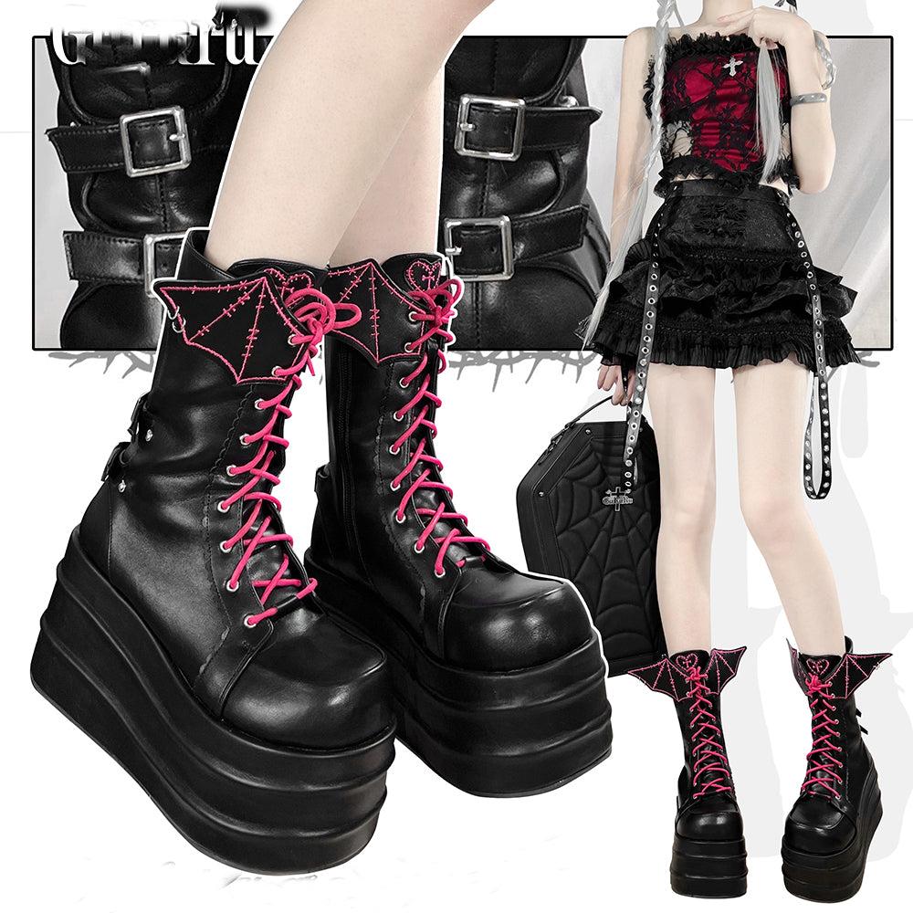 Lolita Devil Punk Y2K Boots LS0847