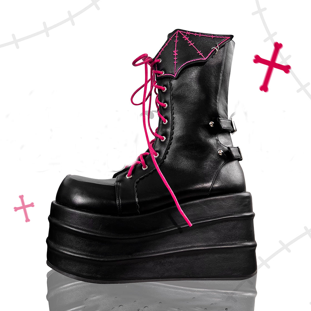 Lolita Devil Punk Y2K Boots LS0847