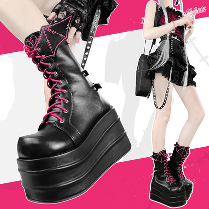 Lolita Devil Punk Y2K Boots LS0847