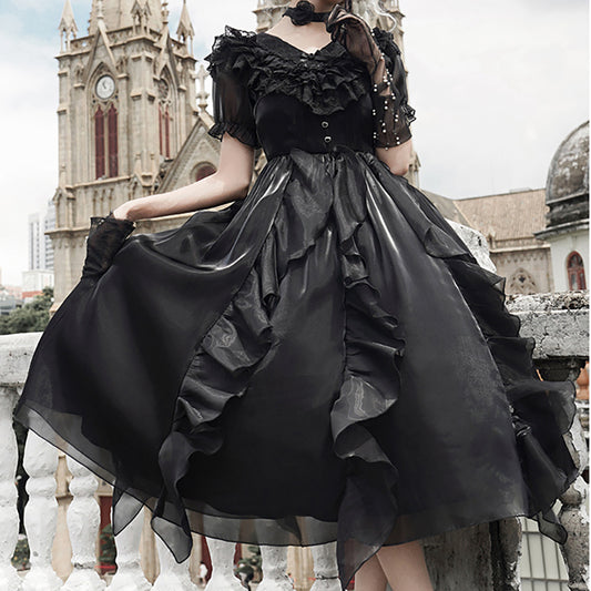 Lolita Gothic Punk Bow Dress LS0894