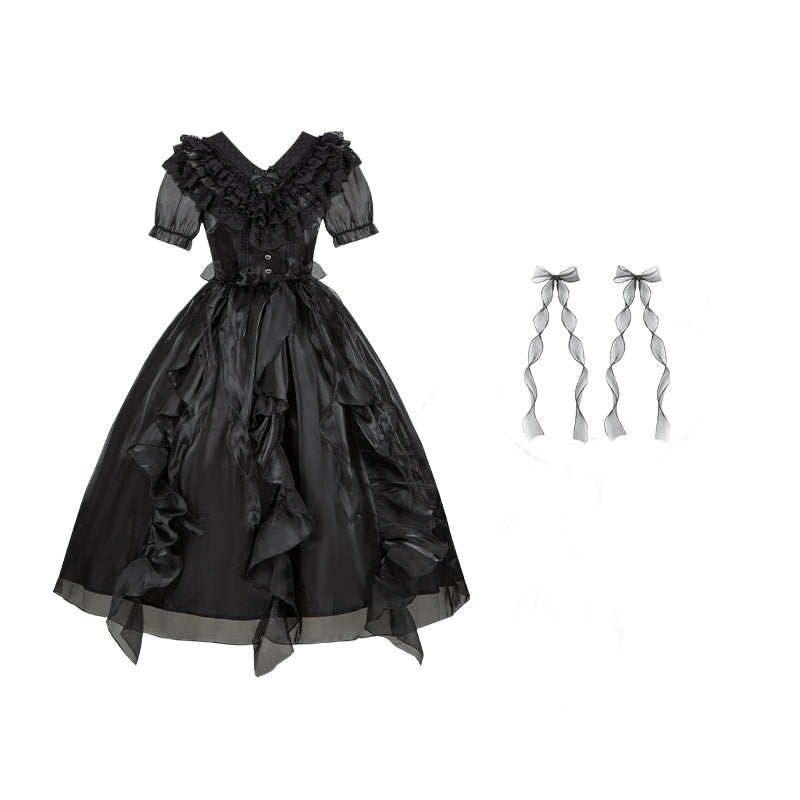 Lolita Gothic Punk Bow Dress LS0894