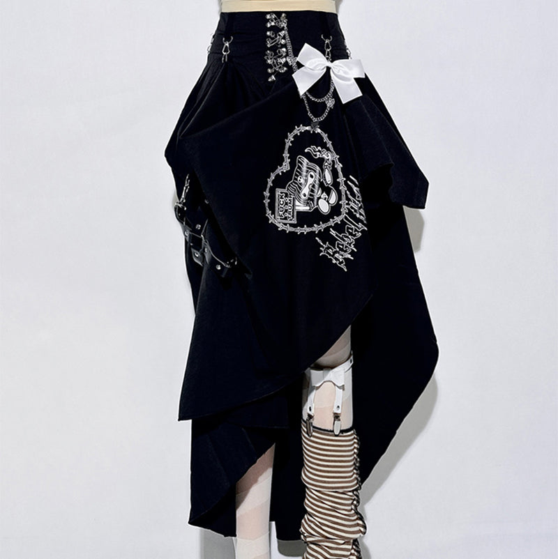 Lolita Gothic Punk Dark Short Skirt LS0909