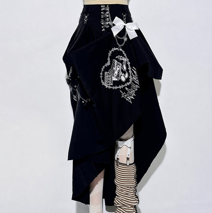 Lolita Gothic Punk Dark Short Skirt LS0909