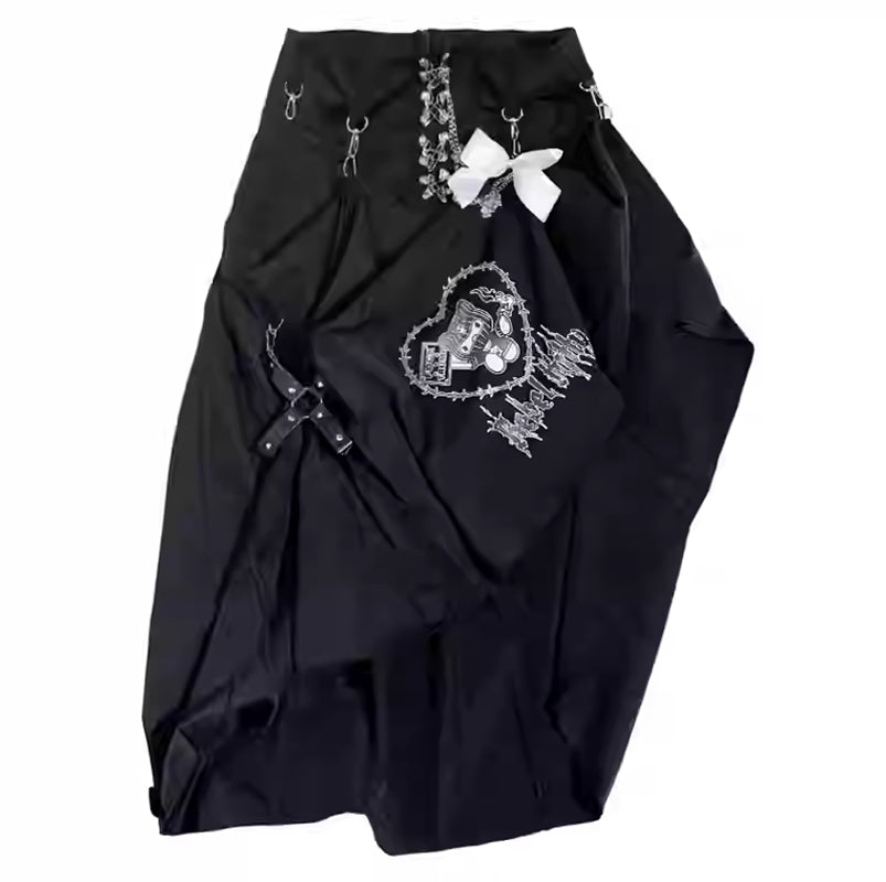 Lolita Gothic Punk Dark Short Skirt LS0909