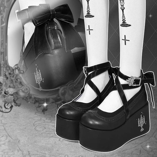 Lolita Gothic Punk Y2K Mary Jane Shoes LS0901