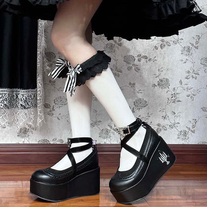 Lolita Gothic Punk Y2K Mary Jane Shoes LS0901