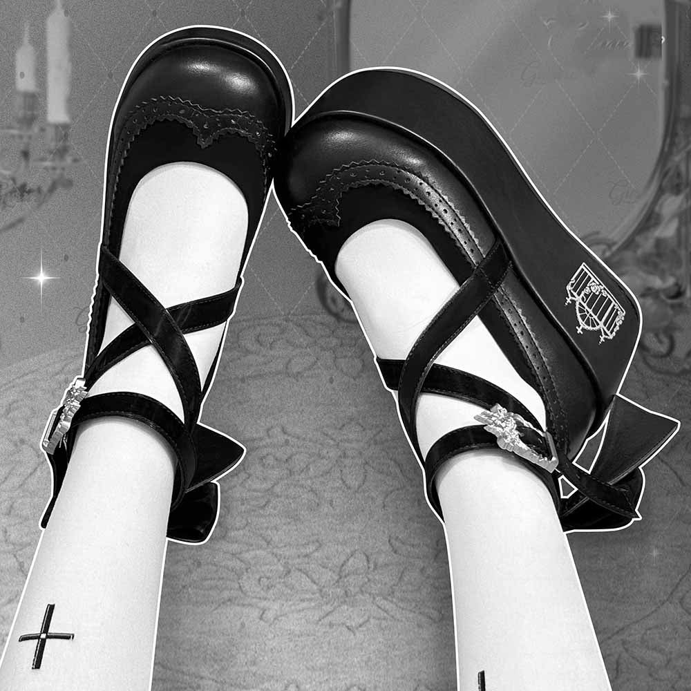 Lolita Gothic Punk Y2K Mary Jane Shoes LS0901