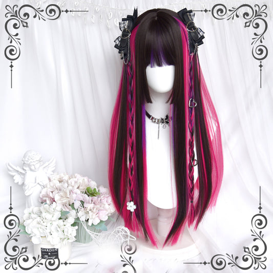 Lolita Harajuku punk long straight wig LS0906