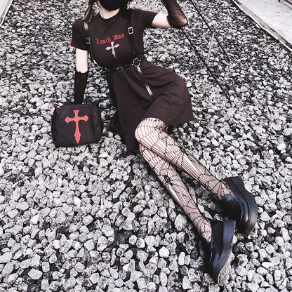 Lolita Punk Dark Cross Dress LS0855