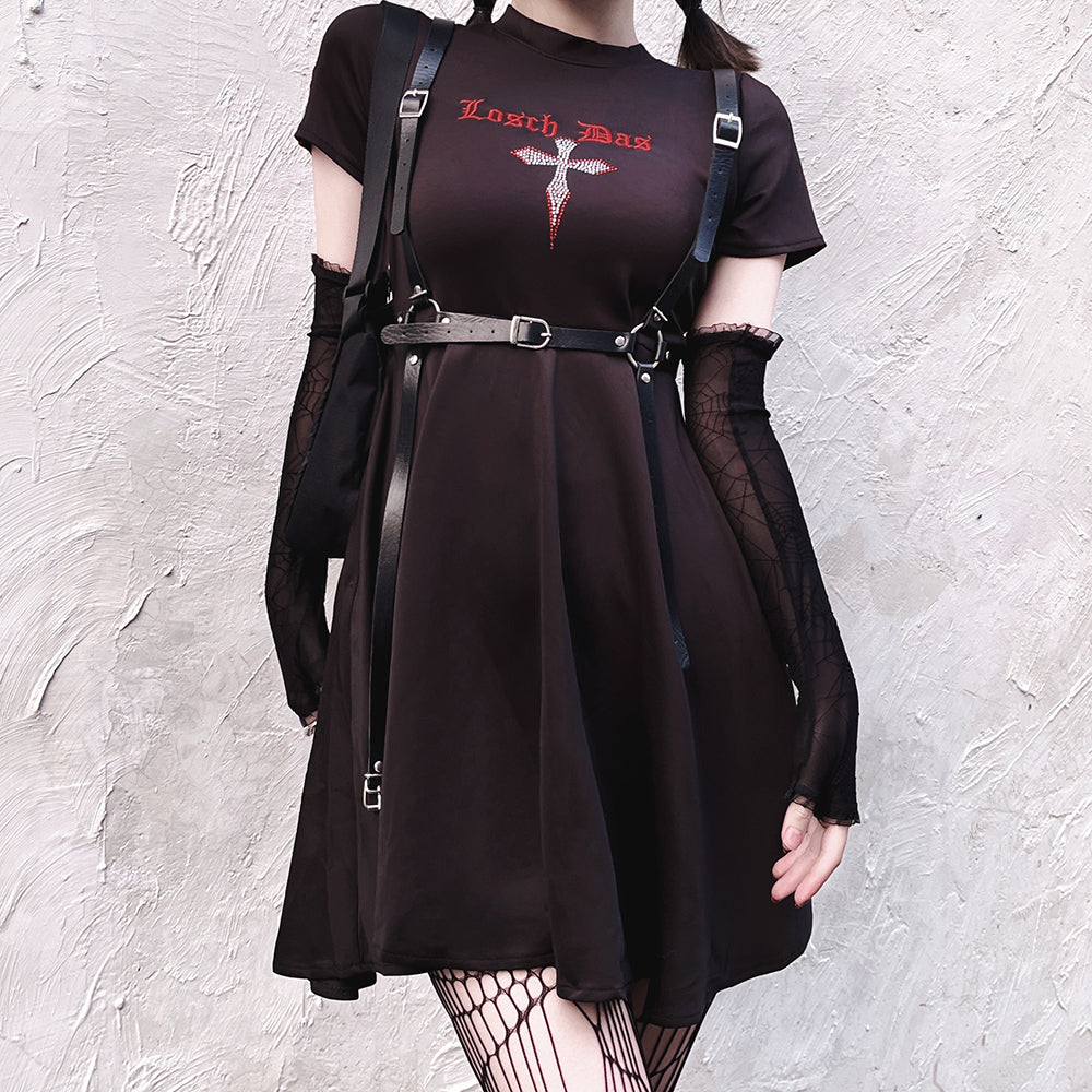 Lolita Punk Dark Cross Dress LS0855