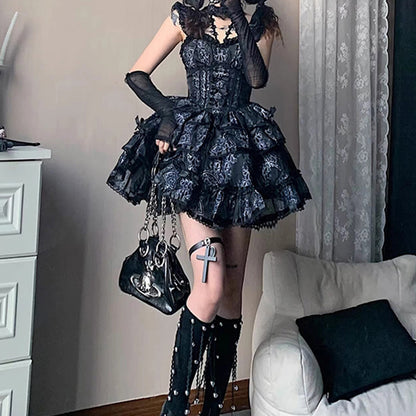 Lolita Punk Gothic Ballet JSK Dress LS0882