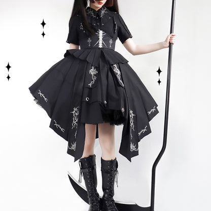 Lolita Dark Gothic Punk OP Dress LS0845