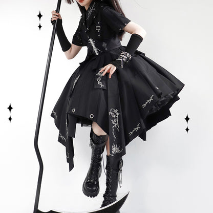 Lolita Dark Gothic Punk OP Dress LS0845