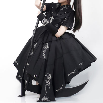 Lolita Dark Gothic Punk OP Dress LS0845