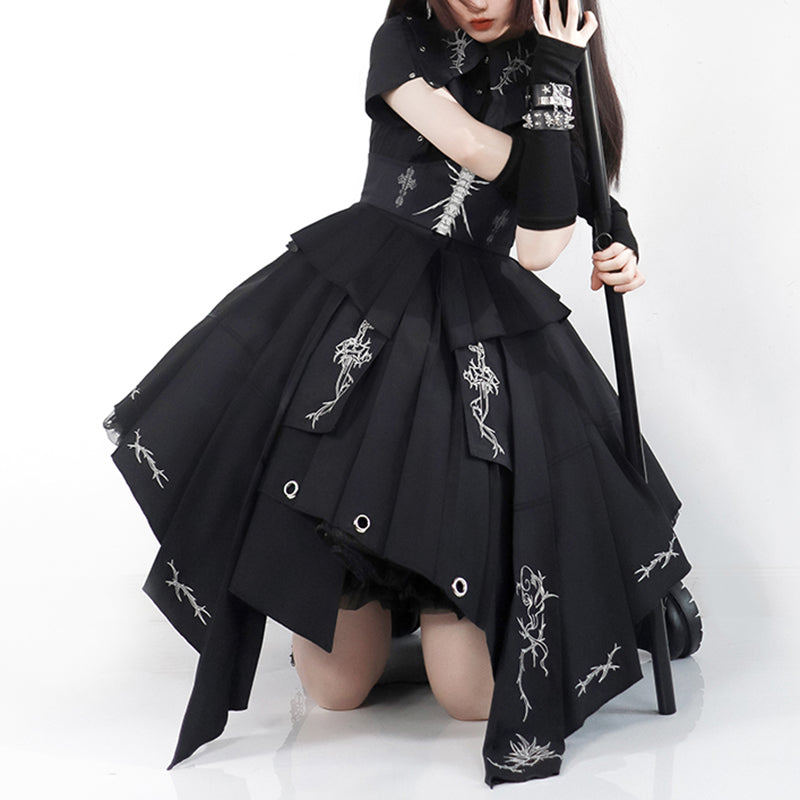 Lolita Dark Gothic Punk OP Dress LS0845