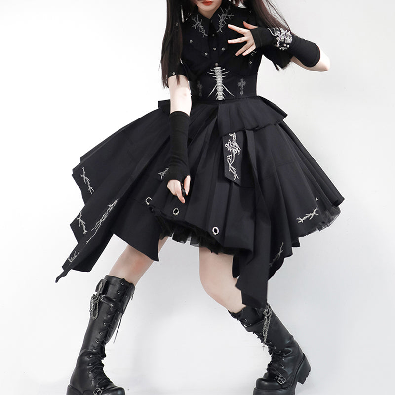 Lolita Dark Gothic Punk OP Dress LS0845