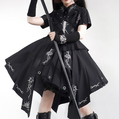 Lolita Dark Gothic Punk OP Dress LS0845