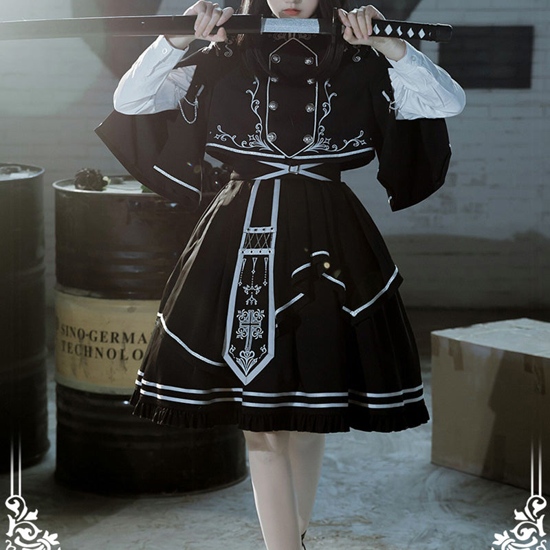 Lolita Dark Gothic Punk Suit LS0844