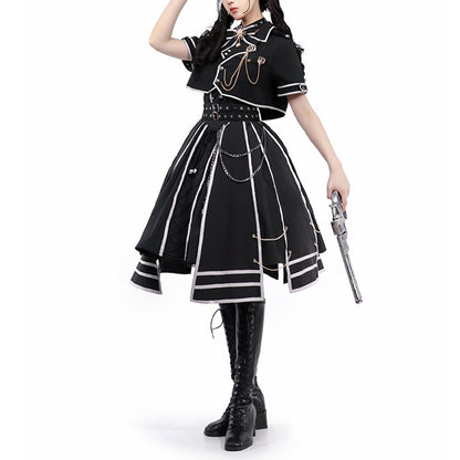 Lolita Punk Rock Knight Style Skirt Suit LS0863