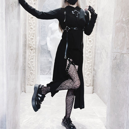 Lolita Punk Y2K Dark Cross Dress LS0854