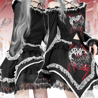 Lolita Punk Y2K Skirt Set LS0851