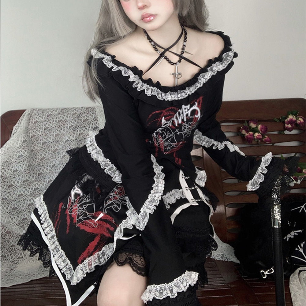 Lolita Punk Y2K Skirt Set LS0851