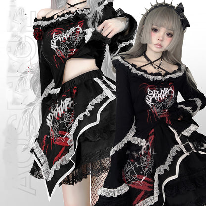 Lolita Punk Y2K Skirt Set LS0851