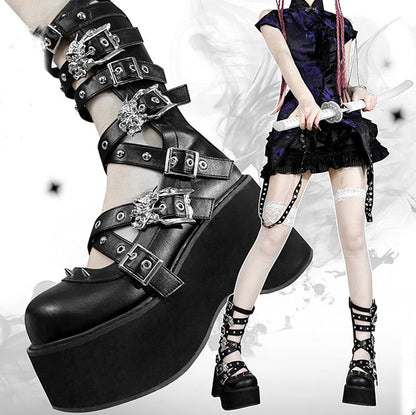 Lolita punk Y2K platform shoes LS0827