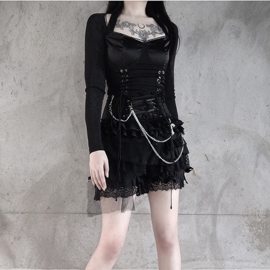 Lolita punk goth pants skirt LS0803