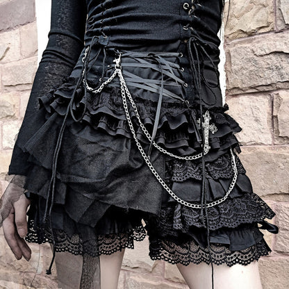 Lolita punk goth pants skirt LS0803