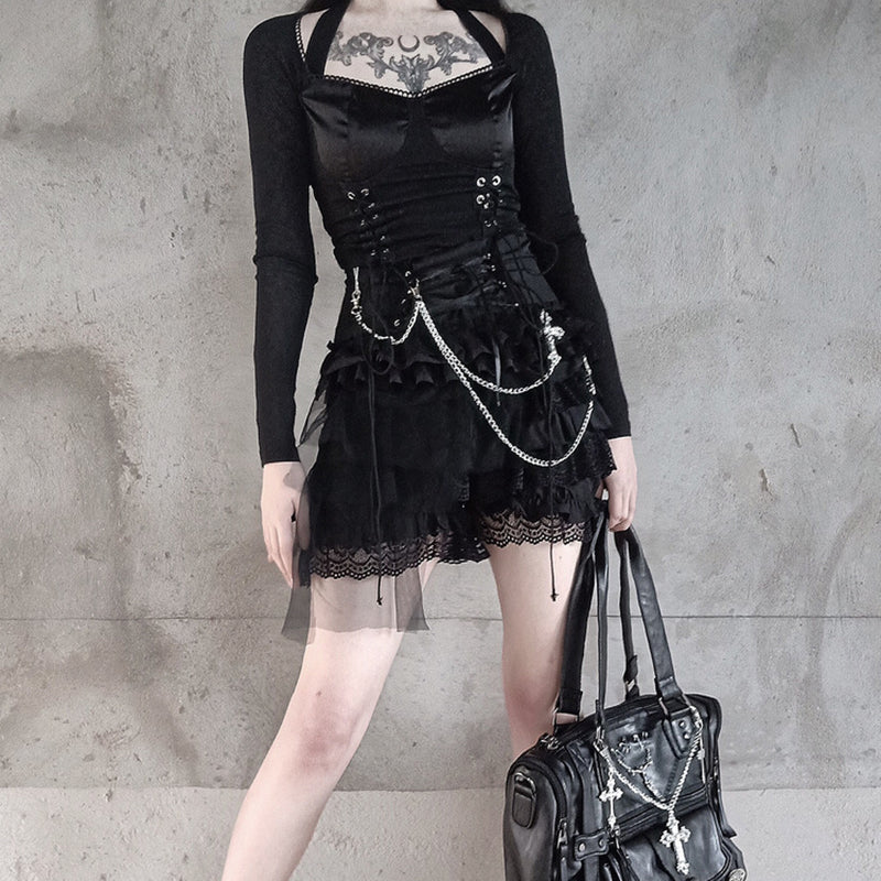 Lolita punk goth pants skirt LS0803