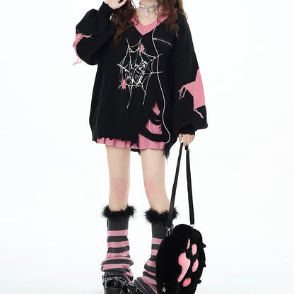 Lolita punk star knitted sweater LS0790