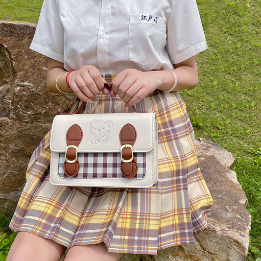 Lolita Cute JK Plaid Uniform Bag LS0435