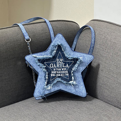 Lolita Stars Y2K Denim Backpack LS0564