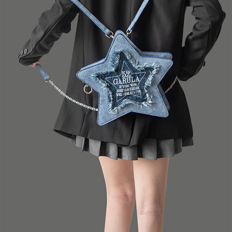 Lolita Stars Y2K Denim Backpack LS0564