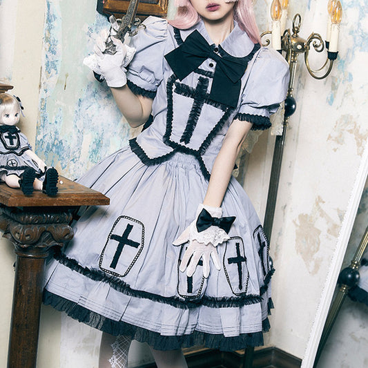 Готическое платье Lolita Cross Punk LS0480