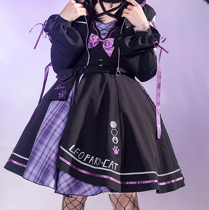 Lolita punk cute cat JSK dress LS0539