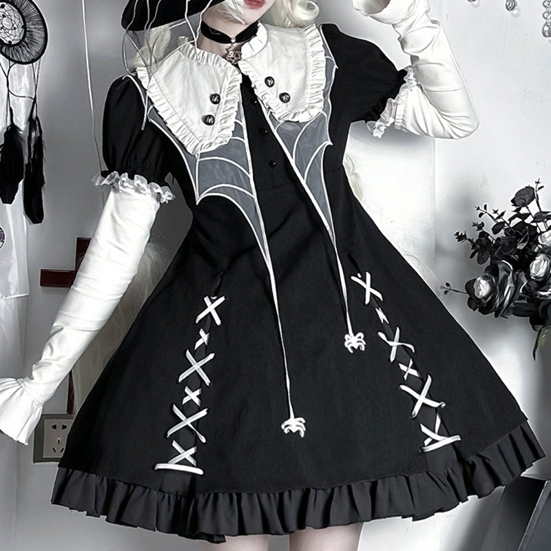 Lolita Goth Maid Punk Halloween Dress LS0606