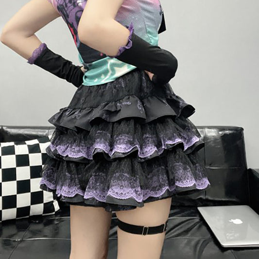 Lolita lace Harajuku punk skirt LS0820