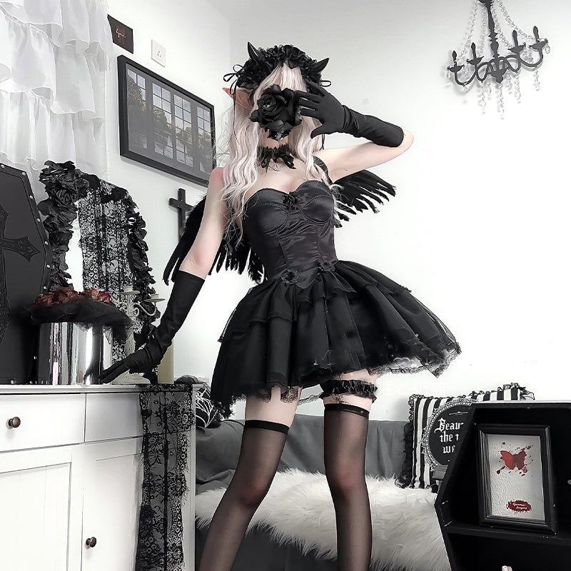 Lolita Gothic Dark Angel Dress LS0773