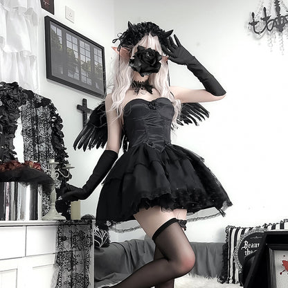 Lolita Gothic Dark Angel Dress LS0773